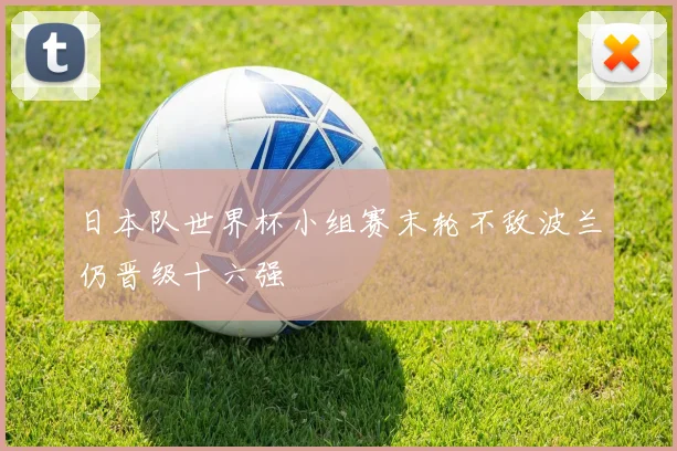 日本队世界杯小组赛末轮不敌波兰仍晋级十六强